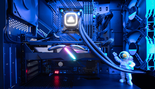 How to build a Cyberpunk Gaming Setup using Steampunk Lighting and Metal Art?
