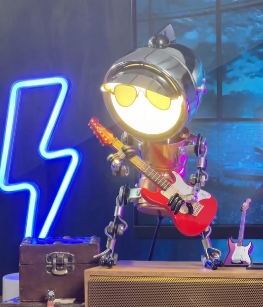 Industrial Pipe Robot Desk Lamp | Unique Ambient Lighting for Creative Spaces
