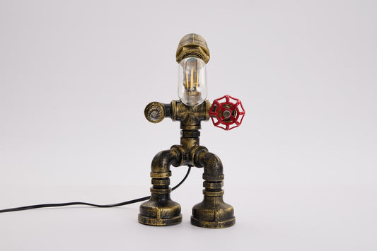 Industrial Pipe Desk Lamp | Steampunk Vintage Home Decor
