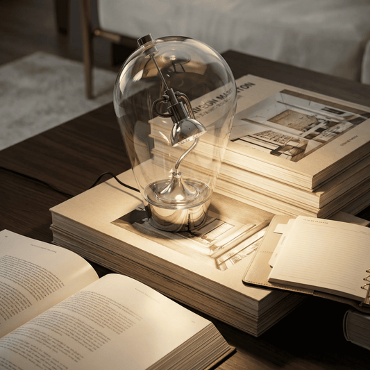 liveCozee Glass Dome Sculpture Table Lamp – Modern Ambient Light