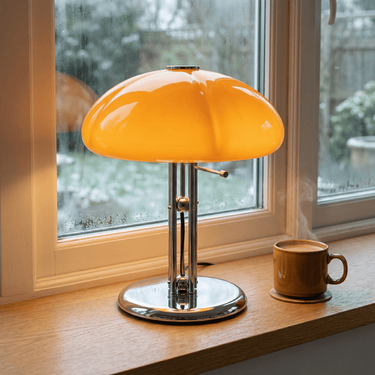 liveCozee Amber Glow Vintage Glass Table Lamp