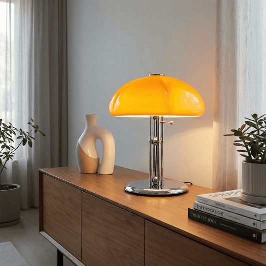 liveCozee Amber Glow Vintage Glass Table Lamp