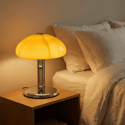 liveCozee Amber Glow Vintage Glass Table Lamp