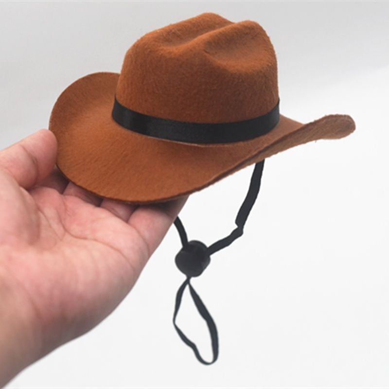 LiveCozee Mini Western Cowboy Hat with Gold Star (5.31") Hat